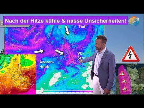 First hot, then cool & wet with uncertainties! Possible! Current weather forecast 21-27 August 2023