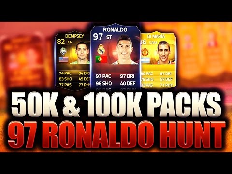 FIFA 15 - 50K & 100K PACKS! RECORD BREAKER RONALDO HUNT PACK OPENING!