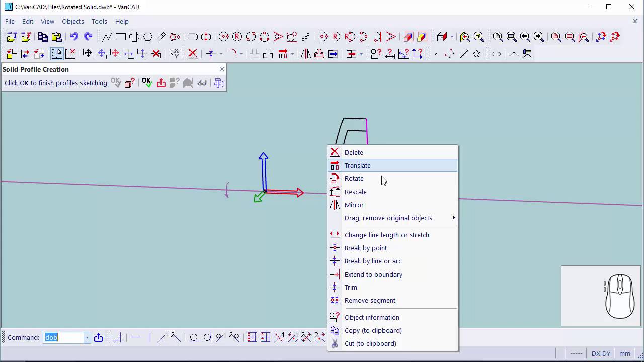 VariCAD – Creating a Solid from Existing 2D Drawing