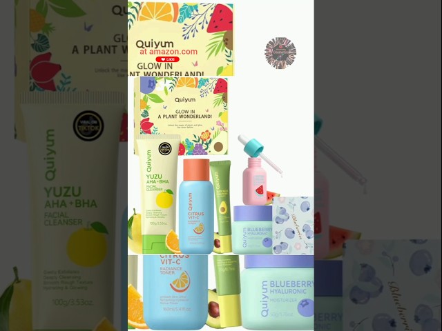 Vídeo relacionado con QUIYUM Set de Regalo de Cuidado de la Piel con Frutas para Adolescentes, Kit Facial de Skincare de 5 Piezas, Rutina Beauty para Mujeres con Hidratación Intensa y Luminosidad Natural