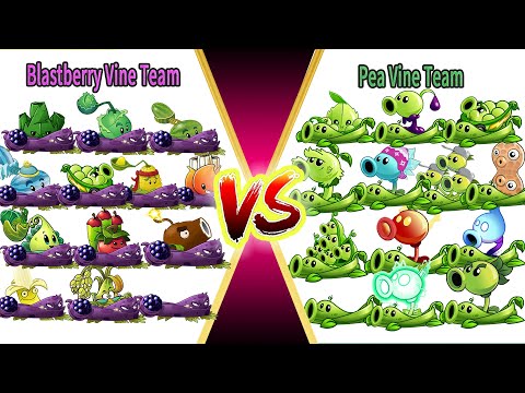 PvZ 2 Gameplay | Blastberry Vine Team Vs Pea Vine Team - Which Team Plant Will Win ?
