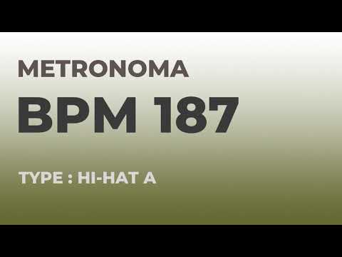 메트로놈 | BPM 187 | Metronome | Type : Hi-Hat A