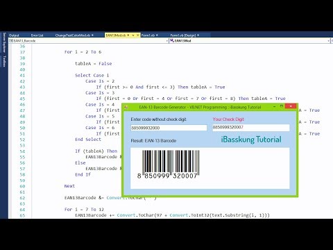 VB.NET Programming How to Create EAN-13 Barcode Generator