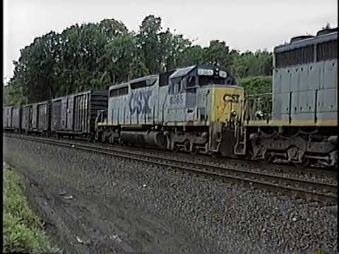 199605 02 Conrail Ringling Bros Circus Train Belmont Junction CSX DH NS Swedeland Abrams Norristown