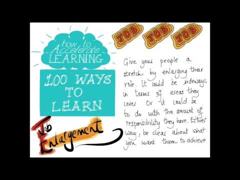 100 Ways to Learn #39 Job Enlargement | The Learning and Performance Institute