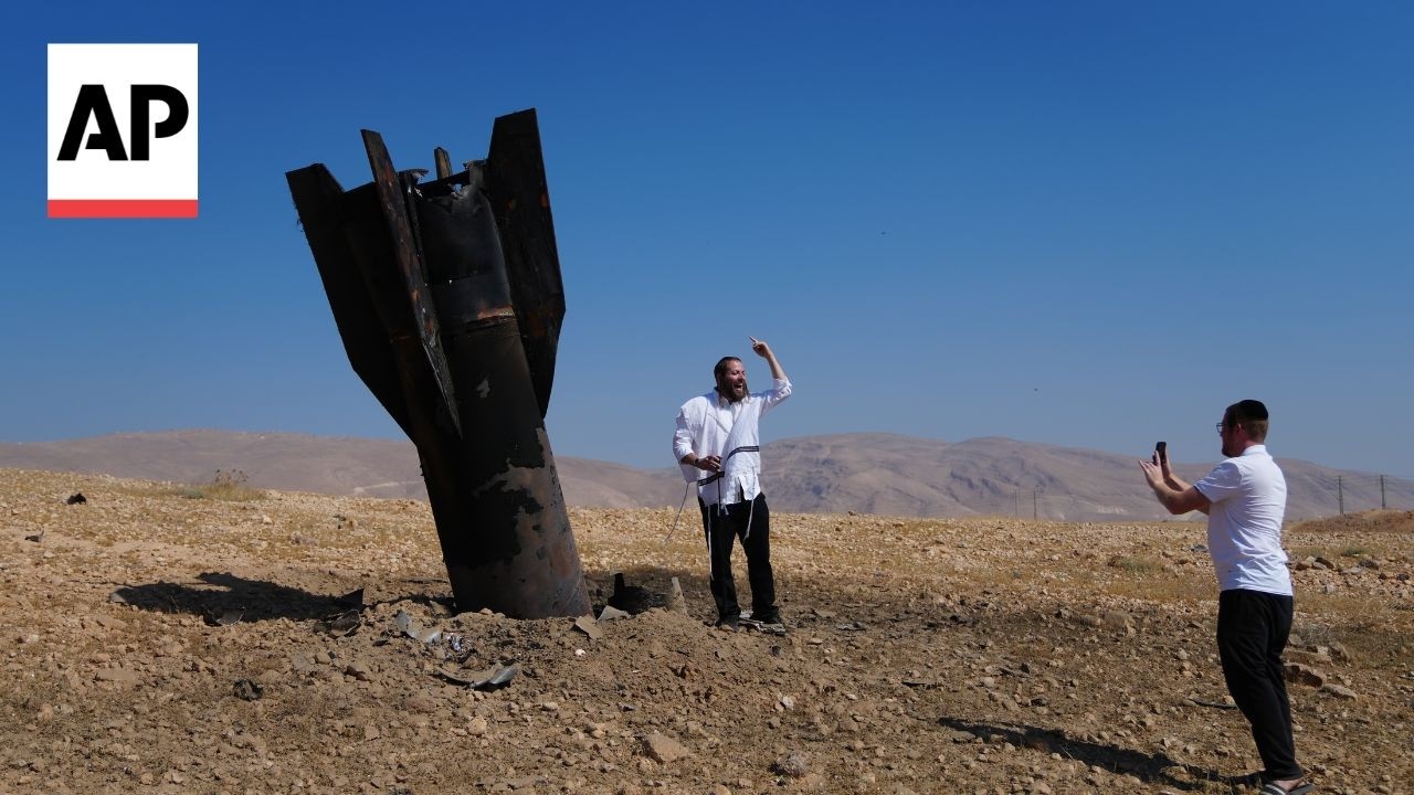 Video | Missile fragment lands in West Bank after wave of projectiles launched from Iran