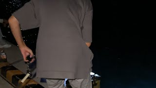 【灯下フィッシング】親子三代でアジ→シーバス大作戦【強風】