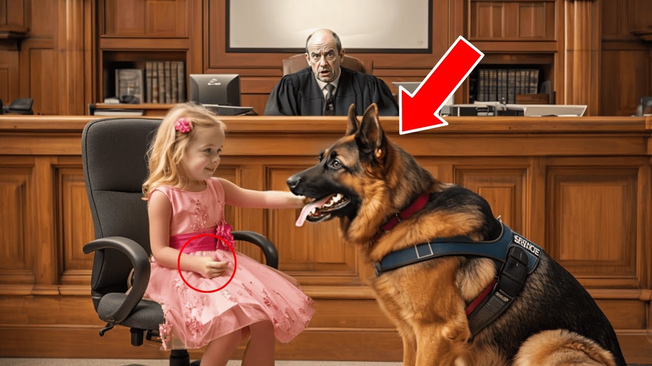 Little Girl Signals Her Dog. Judge Notices And Stops Court When Dog Reacts!