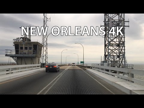 New Orleans 4K - World's Longest Bridge - Lake Pontchartrain Causeway