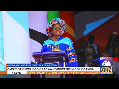 CS Migos Ogamba present at Kisii University’s 14th Graduation Ceremony at the Chancellor’s Pavilion