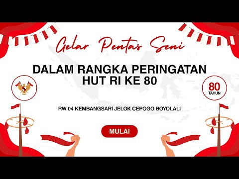 LIVE GELAR PENTAS SENI HUT RI KE 80 ||  RW 04 KEMBANGSARI, JELOK Boyolali, SABTU 17 Agustus 2025  ||