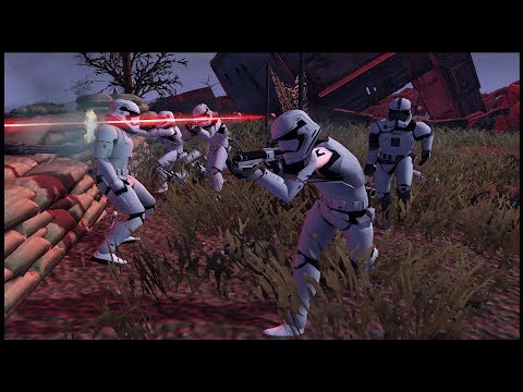 FULL SCALE First Order Army INVASION - Men of War: Star Wars Mod Battle Simulator