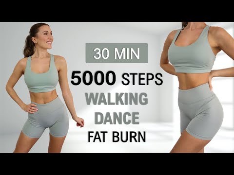 5000 STEPS IN 30 Min - Walking Cardio DANCE Workout to the BEAT, Burn Fat, No Repeat, No Jumping