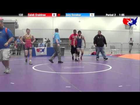Caleb Crabtree vs. Joey Escobar at 2013 West Jr. Freestyle Regional