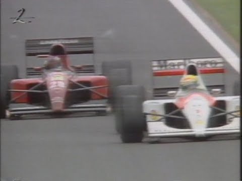F1 1991 - Senna vs. Alesi on the Spanish GP. NO DRS!!! :)