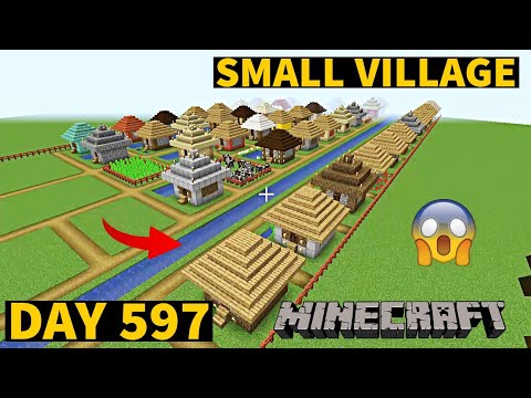 I build Small Village in Minecraft Creative mode 2023 Day 597