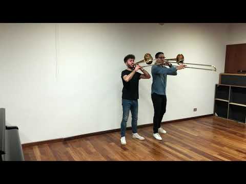 🎼"So lass uns wandern!" BRAHMS Lied TROMBONE DUET!!