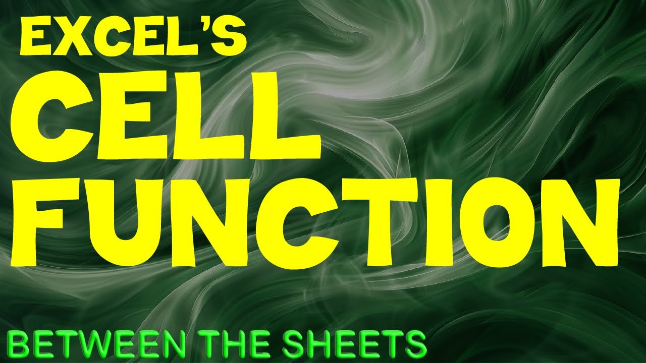 Use Excel's Cell function to return metadata about your worksheet