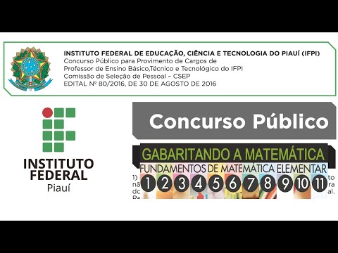 GAM – P32 – Concurso Público Professor 2016 – 20 Questões Matemática - IFPI