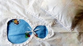 Смотреть онлайн Как сшить комплект детского постельного белья