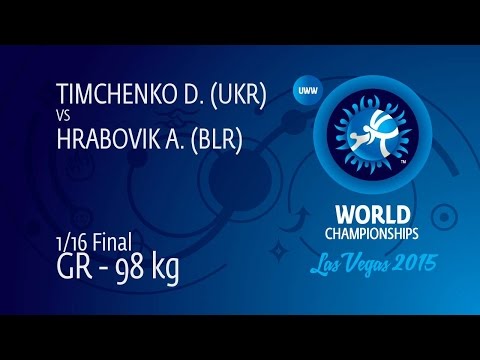 1/16 GR - 98 kg: D. TIMCHENKO (UKR) df. A. HRABOVIK (BLR), 2-1