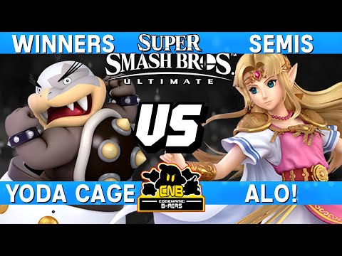 Smash Ultimate Tournament Winners Semis - Yoda Cage (Bowser Jr) vs Alo! (Zelda) - CNB 208