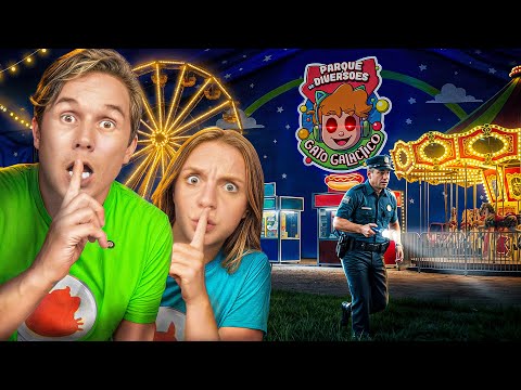 PASSAMOS A NOITE no PARQUE DE DIVERSÕES do Gato Galactico! (DEU MUITO ERRADO)