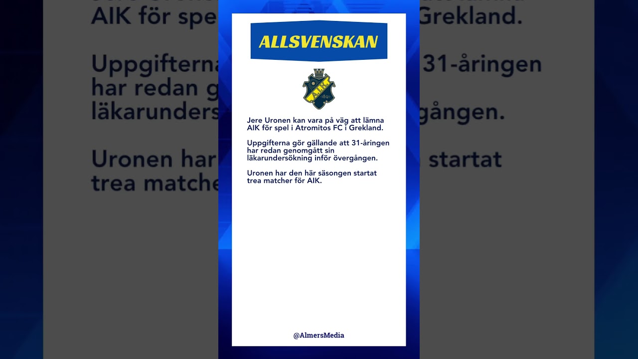 #Fotboll #Allsvenskan #AIK