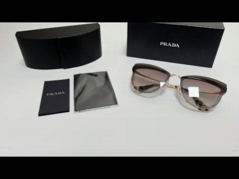 Prada Sunglasses SPR12U KOF-0A6 Pale Gold-Antique Pink/Brown