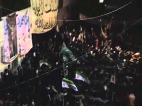 مظاهرة مسائية في حي بابا عمرو في مدينة حمص في سبت "أسبوع التصعيد الثوري"