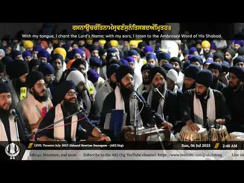 113 Bhai Gagandeep Singh Jee Calgary at Raensabayee Keertan Toronto July 2025 Smaagam