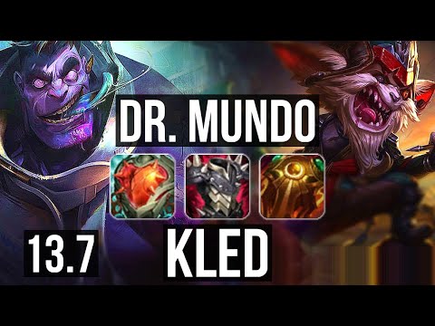 DR. MUNDO vs KLED (TOP) | Rank 6 Mundo, 6/3/9, Dominating | TR Challenger | 13.7
