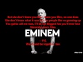 Eminem - Stan ft Dido with LYRICS (clean, short ...