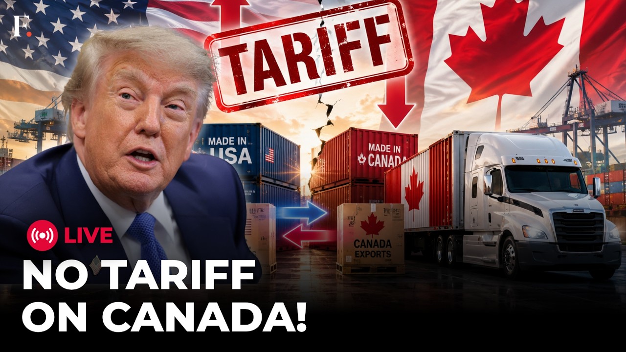 Trump Tariffs LIVE: Trump Pauses New Tariffs on Canada | Claims 'US-Canada Deal Close'