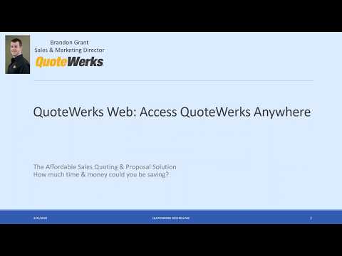 QuoteWerks Web General Overview Webinar