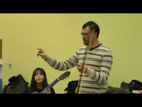 a rehearsal with Kyuhee Park Vivaldi Giuliani