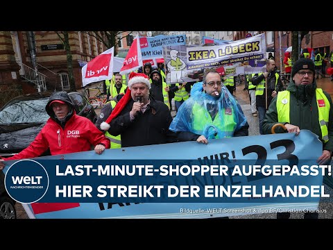 VERDI: Gewerkschaft ruft im Einzelhandel einen Tag vor Weihnachten zum Warnstreik auf | WELT Thema