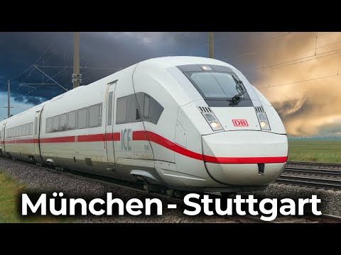 Quer durch Süddeutschland im ICE 4 | München - Augsburg - Ulm - Stuttgart | 4K Führerstandsmitfahrt