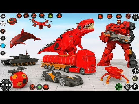 Dolphin Robot Car Crocodile Drone Transform City Wars - Android Gameplay