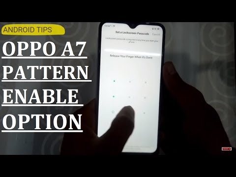 How to set PATTERN LOCK on Oppo A7.
