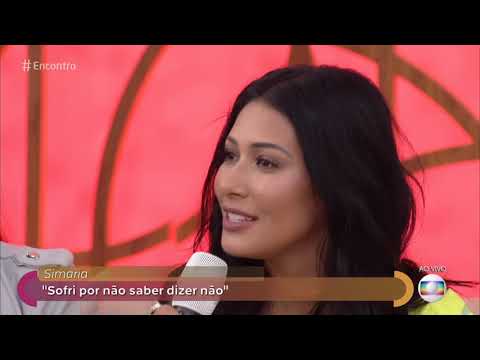 Encontro com Fátima Bernardes 09/01/2019 - Simaria diz que acabou doente por não dizer não a Globo