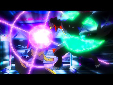 Iris vs Cynthia || Haxorus vs Mega Garchomp || Pokemon Journey Anime Episode 117 (English Sub)