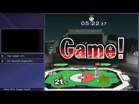 Shine 2018 SSBM - TNC | ARMY (Ice Climbers) vs. OG | Swedish Delight (Peach) - Melee Top 64 WR2