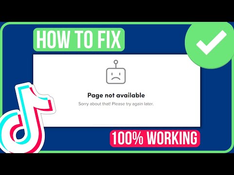 TIKTOK PAGE NOT AVAILABLE PC FIX | How to Fix Tiktok Website Not Working
