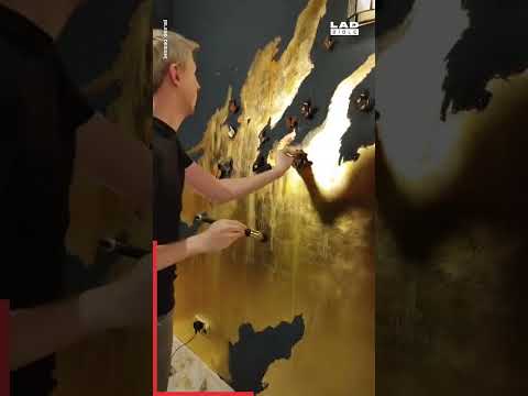 ⚠️ This lad is wrapping his entire house in gold leaf