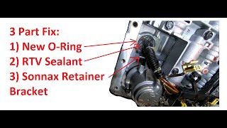 Fix Trans Fluid Leak Through Wiring Harness Connector using Sonnax Bracket and RTV