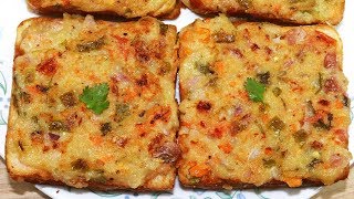 सूजी से बनाये टेस्टी और हेल्दी नाश्ता 10 मिनट में | Crispy Suji Bread Toast - Breakfast Recipe/Nasta