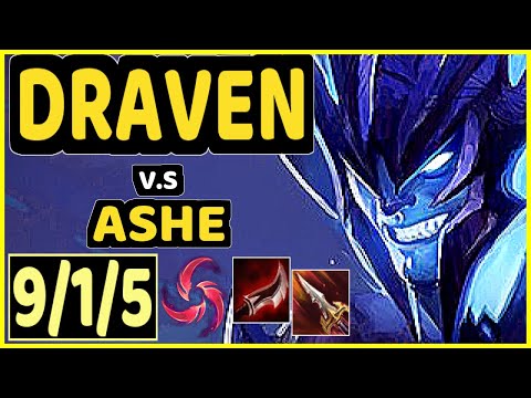 DEáDLY (DRAVEN) vs ASHE - 9/1/5 KDA BOTTOM ADC CHALLENGER GAMEPLAY - EUW