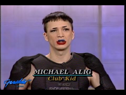 1992.  Club Kids organizer and promoter Michael Alig is on the Geraldo show