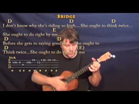 Ticket to Ride (The Beatles) Bariuke Cover Lesson in A with Chords/Lyrics